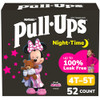 PullUps Girls NightTime Potty Training Pants Size 4T5T Overnight Training Underwear 3850 lbs 52 Ct