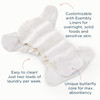 Esembly Cloth Diaper Inner Organic Cotton Fitted Diaper Soft UltraAbsorbant TrimFitting Layer to Pair with Waterproof Ou