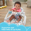 FisherPrice Portable Baby Chair SitMeUp Floor Seat with Developmental Toys Machine Washable Seat Pad Rainbow Showers
