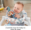 FisherPrice Portable Baby Chair SitMeUp Floor Seat with Developmental Toys Machine Washable Seat Pad Rainbow Showers
