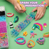 Rainbow Loom MEGA Combo Set Features 7000 Colorful Rubber Bands 2 StepbyStep Bracelet Instructions Organizer Case Great