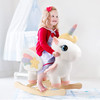 FUNLIO Unicorn Baby Rocking Horse Rainbow Fairy Unicorn Rocking Horse for Toddlers 6 Months to 3 Years Stuffed Rideon An
