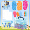 Bluey Stackable Sensory Case Reusable Bin With Stickers Play Sand Bags Coloring Activities Toys for Toddlers 13 Sensory