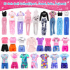 Barwa 10 Sets Doll Clothes Hooded Sports Suit Casual Outfits Tops and Pants Doll Pajamas for 115 inch Girls Dolls