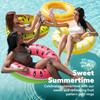 Sloosh 4 Pack Inflatable Pool Floats Fruit Tube Rings Fruit Swim Tubes Pool Floaties Toys Beach Swimming Party Toys for