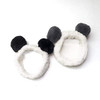 Co-link 2pcs Fashion Face Wash Panda Animal Ears Hair Band Panda Elastic Headbands for Girls Makeup Face Washing Headband Hairdo Facial Mask Hairband