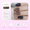 Coolnail Ballerinas Matte burgundy Coffin False Nails 3D Rhinestones Wine Red Color False Coffin Shape Pre-design Full Nail Tips