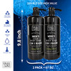 Dead Sea Collection Mens Body Wash 3 in 1 Amber Wood Body Wash for Men Shower Gel Shampoo Shower Soap for Face and Hair