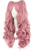 TSNOMORE Anime Pink Pigtail Wig for Women Synthetic Long Curly Cosplay Wig Halloween Costume Party Cosplay Wig Color1