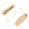 Lurrose 2pcs Leaf Hair Clip: Leaf Alligator Clip - Gold Greek Goddess Accessories - Golden Barrette for Women Girls