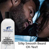 FRAGFRE Shampoo Conditioner and Beard Wash for Men 12 oz Unscented Sensitive Skin 3 in 1 Hair and Beard Cleansing and Co