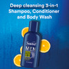 Suave Men Body Wash 3in1 Citrus Rush TravelSize Shampoo Conditioner Body Soap AllinOne Formula with Keratin for Healthy