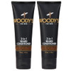 Woodys 2in1 Men Beard Conditioner Beard Wash Moisturize Softens Conditions Dry Flaky Beards Enriched With Botanical Extr