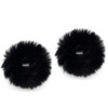 2 PCS Furry Scrunchies - Cute Faux Rabbit Fur Elastic Hair Ties, Bobbles, Ponytail Holders for Girls and Women (Off-white)