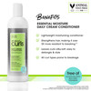 ALL ABOUT CURLS Daily Cream Conditioner Essential Moisture for All Curly Hair Types Strengthens 3X Resistance to Breakin