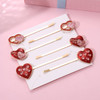 Valentines Day Heart Hairpins for Women Enamel Glitter Rhinestone Hearts Hair Clips Sweet Love Heart Hair Barrettes Bridal Party Styling Hair Access