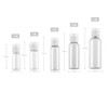 24 PCS 15ml051oz Clear Empty Plastic Sample Bottle with Flip Cap Travel Cosmetic Storage Containers Jar Dispenser Vial P