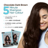 BBLUNT 5 Min Shampoo Hair Color with Plant Keratin Chocolate Dark Brown 8 Weeks Long Lasting Color with Full Gray Covera