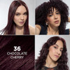 LOreal Paris Feria MultiFaceted Shimmering Permanent Hair Color 36 Chocolate Cherry Deep Burgundy Brown Pack of 1 Hair D