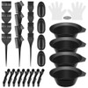IRCHLYN Hair Dye Brush and Bowl Set Hair Dye Kit Hair Tint Dying Coloring Tool Hair Dye Comb with Ears Covers Hairdressi