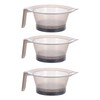 KALLORY Hair Color Bowls with Handle 3 Pcs Plastic Hair Dye Mixing Bowls for Salon and Home Use Precise Measurement Stac