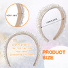 Yolev Faux Pearl Headbands Women's White Pearl Hairbands Bridal Hair Hoop Headpieces Wedding Hair Styling Accessories for Women and Girls