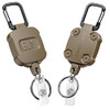 2 Pack ELV Self Retractable ID Badge Holder Key Reel Heavy Duty 32 Inches Cord Carabiner Key Chain Keychain Hold Up to 1