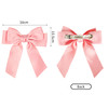 Whaline 4Pcs Hair Bows for Women Girls Hair Clips Cute Pink Ribbon Hair Barrette Hair Pieces for Women Hair Accessories Party Supplies