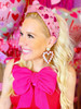 MOLOCH Valentine's Day Headband for Women Velvet Love Pink Heart Headbands Crystal Knotted Bejeweled Wide Fashion Hairband Valentines Day Galentine's