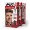 Just For Men Easy CombIn Color Mens Hair Dye Easy No Mix Application with Comb Applicator Medium Brown A35 Pack of 3