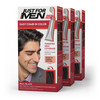 Just For Men Easy CombIn Color Mens Hair Dye Easy No Mix Application with Comb Applicator Real Black A55 Pack of 3
