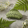 Junfamilee Hair Clip, 1Pc Green Leaf-shaped Hair Clip with Many Teeth, Big Claw Clips, 3.5 Inch, Non slip Leaves Hair Catch Barrette Jaw Clamp Hairpi