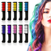 10 Color Temporary Bright Hair Chalk Comb Set 8 9 10 11 12 year old girl Birthday Gifts Halloween Costume Cosplay Party