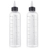 BESARME 2 Pack Applicator Bottle for Hair 85 Ounce Hair Oil Applicator Plastic Squeeze Bottle Root Hair Dye Bottle Twist