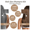 Chestnut Brown Hair Dye Shampoo 3in1 Instant Longlasting Hair Color Shampoo in Minutes Gray Hair Coverage for Men Women