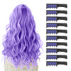MSDADA Purple Hair Chalk for Girls 10 Pcs New Hair Chalk Comb Temporary Bright Washable Hair Color Dye for Kids Christma