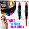 JimGloria 16 Dustless Hair Chalk for Girls Washable Dye Birthday Gifts for Teen Girls Makeup Kit Temp Paint Temporary Ha