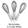 Hair Color Whisk Set 3 Silicone Mixers with Stainless Steel Handles Hair Dye Whisks for Blending Color in Salon or Home