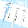 Teling 6 Pieces Eyebrow Tools Eyebrow Measuring Ruler Microblading White Marker Pen with Paper Ruler Skin Marker Permane