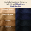 INH Semi Permanent Hair Color Color Depositing Conditioner Blue Black Hair Dye No Bleach No Peroxide Temporary Tint for