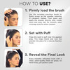THICK FIBER Root Touch Up Powder Water Sweat Resistant Hair Loss Concealer Set for Thinning Hair Women Includes Brush Bl