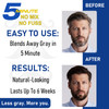 Mens LongLasting Black Hair Dye Root Touch Up for Gray Coverage 5 Minute Natural Beard Mustache Coloring Shampoo 3in1