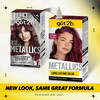 got2b Metallics Permanent Hair Dye Dark Ruby M68 Hair Color for Women Men Formulated with MetallicShine Booster for Cool