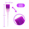 Colortrak 3 Pack Mini Glitter Trio Brush Bowl Set Small Brushes with Colorful Feather Bristles Stackable Color Bowls wit