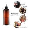 Segbeauty 169oz Amber Squeeze Bottles 2Pcs 500ml Refillable Hair Dye Colored Applicator Bottle with Angled Tip PET Twist