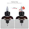 Segbeauty 169oz Amber Squeeze Bottles 2Pcs 500ml Refillable Hair Dye Colored Applicator Bottle with Angled Tip PET Twist