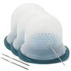 3 Pieces Reusable Highlighting Cap Hair Dye Kit Highlight Bleach Hair Coloring Cap with Metal Hook Silicone Highlight fo