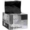 ForPro Professional Collection Vivid Black Embossed Foil Sheets Aluminum PopUp Foil Dispenser Hair Foils for Color Appli