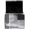 ForPro Professional Collection Vivid Black Embossed Foil Sheets Aluminum PopUp Foil Dispenser Hair Foils for Color Appli