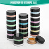 Houseables Sample Containers Lip Balm Containers Sample Jars Mini Jars with Lids Small Empty for Makeup Powder Gloss Cos